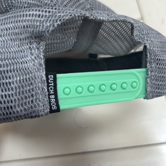 ✌️🧢Dutch Bros. Coffee Trucker Hat Gray Green Mint White Snapback - Picture 3 of 4